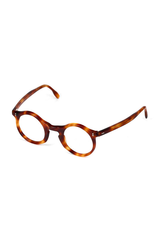 1940s - FRANCE VINTAGE EYEGLASS ROUND HONEY AMBER - OPT-913