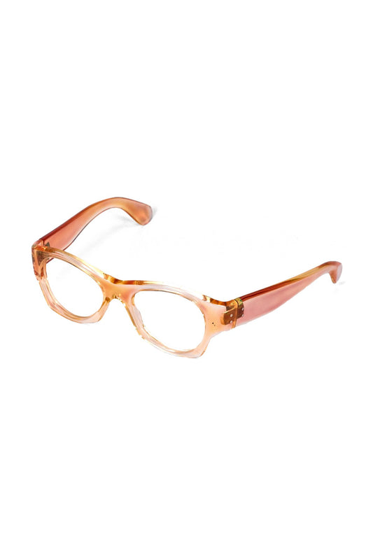 1960s FRAME ITALY VINTAGE EYEGLASS TRANSPET YELLOW - OPT-915