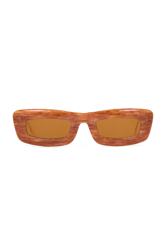 1960s  BRITISH HAND MADE SUNGLASS GRAIN WOOD  - OPT-917