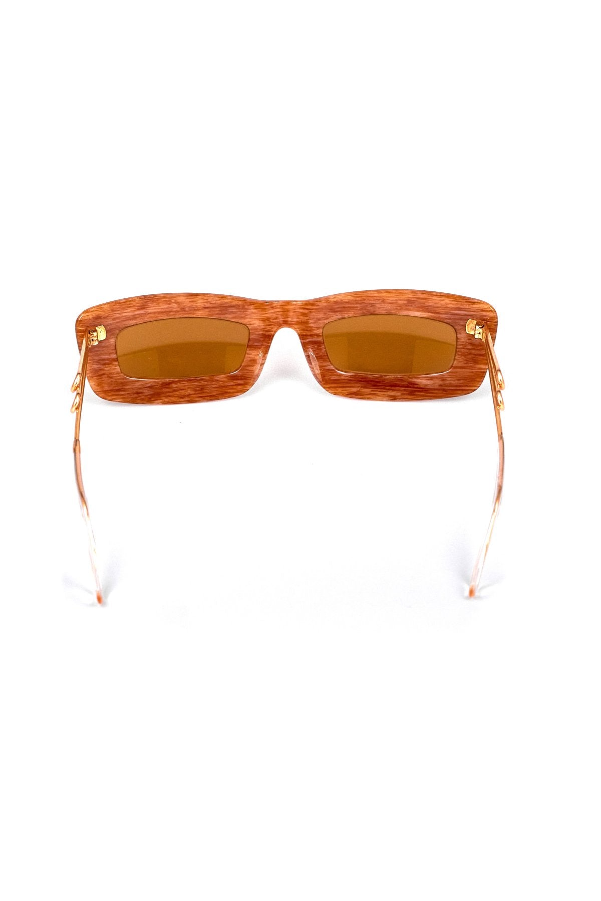 1960s  BRITISH HAND MADE SUNGLASS GRAIN WOOD  - OPT-917