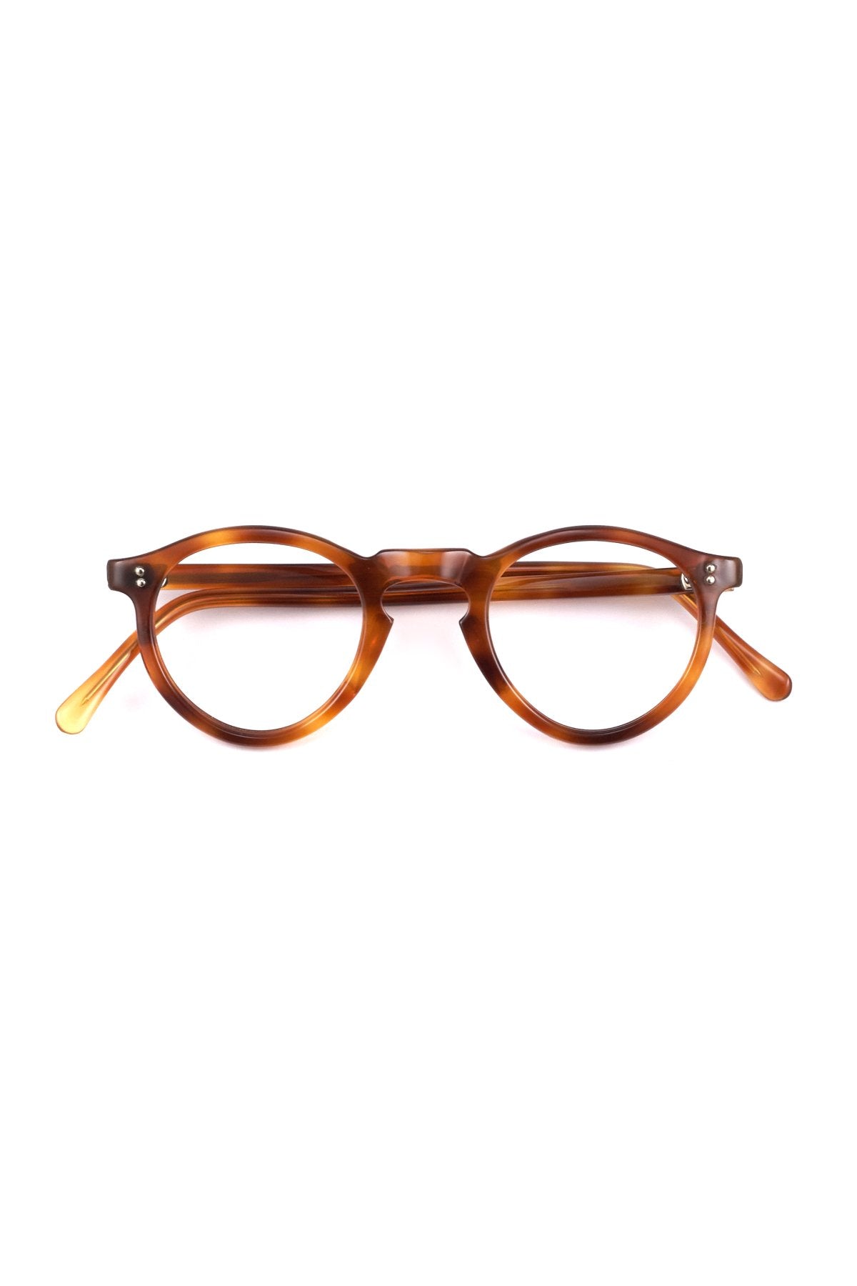 1950s - FRANCE VINTAGE EYEGLASS PANTO HONEY AMBER - OPT-922