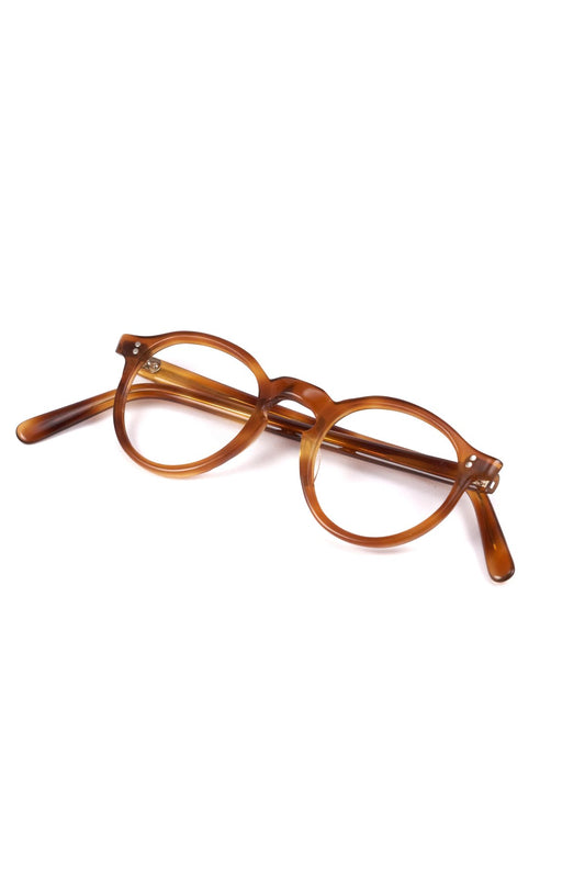 1950s - FRANCE VINTAGE EYEGLASS PANTO HONEY AMBER - OPT-923