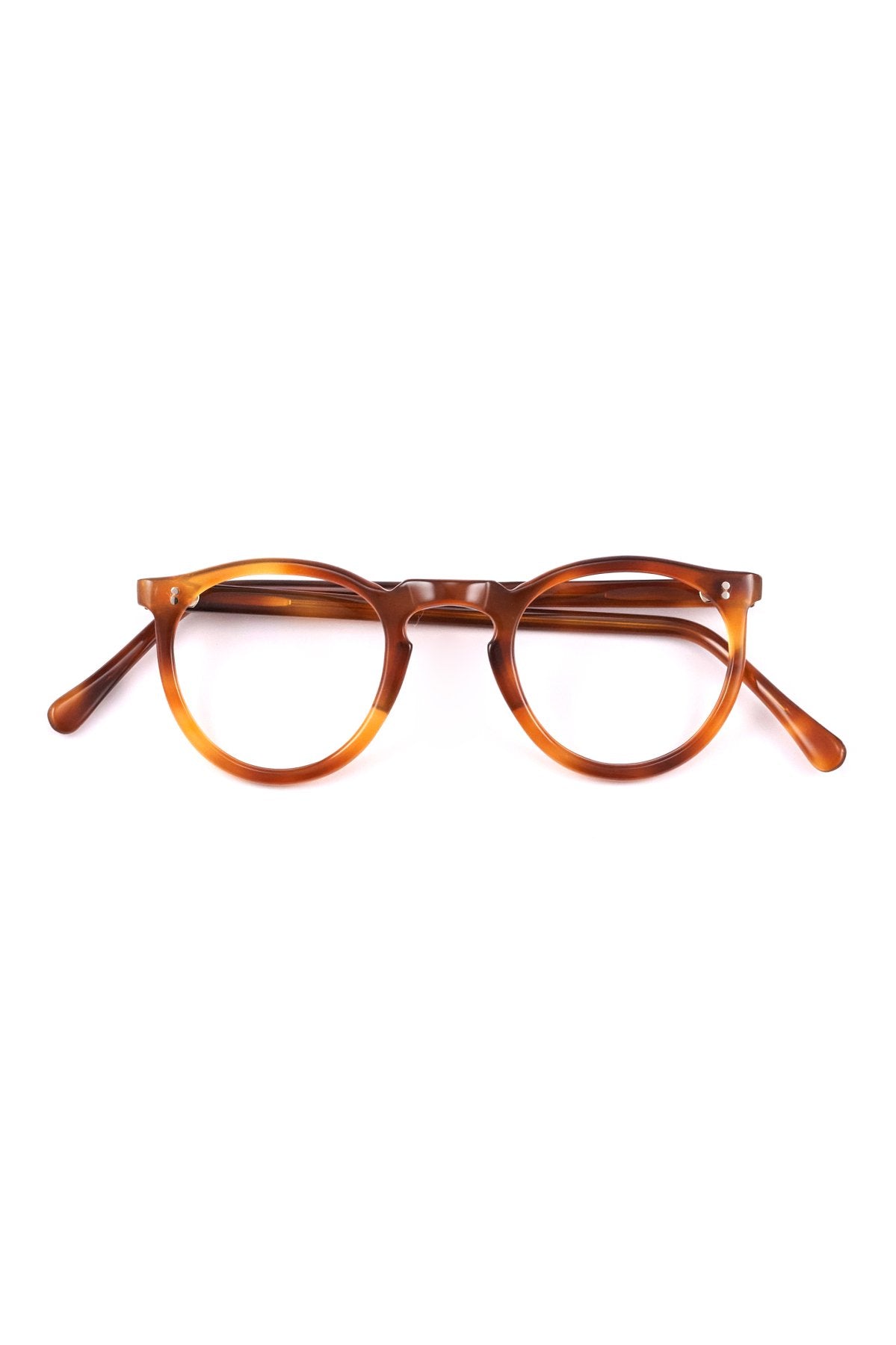 1950s - FRANCE VINTAGE EYEGLASS PANTO HONEY AMBER - OPT-924