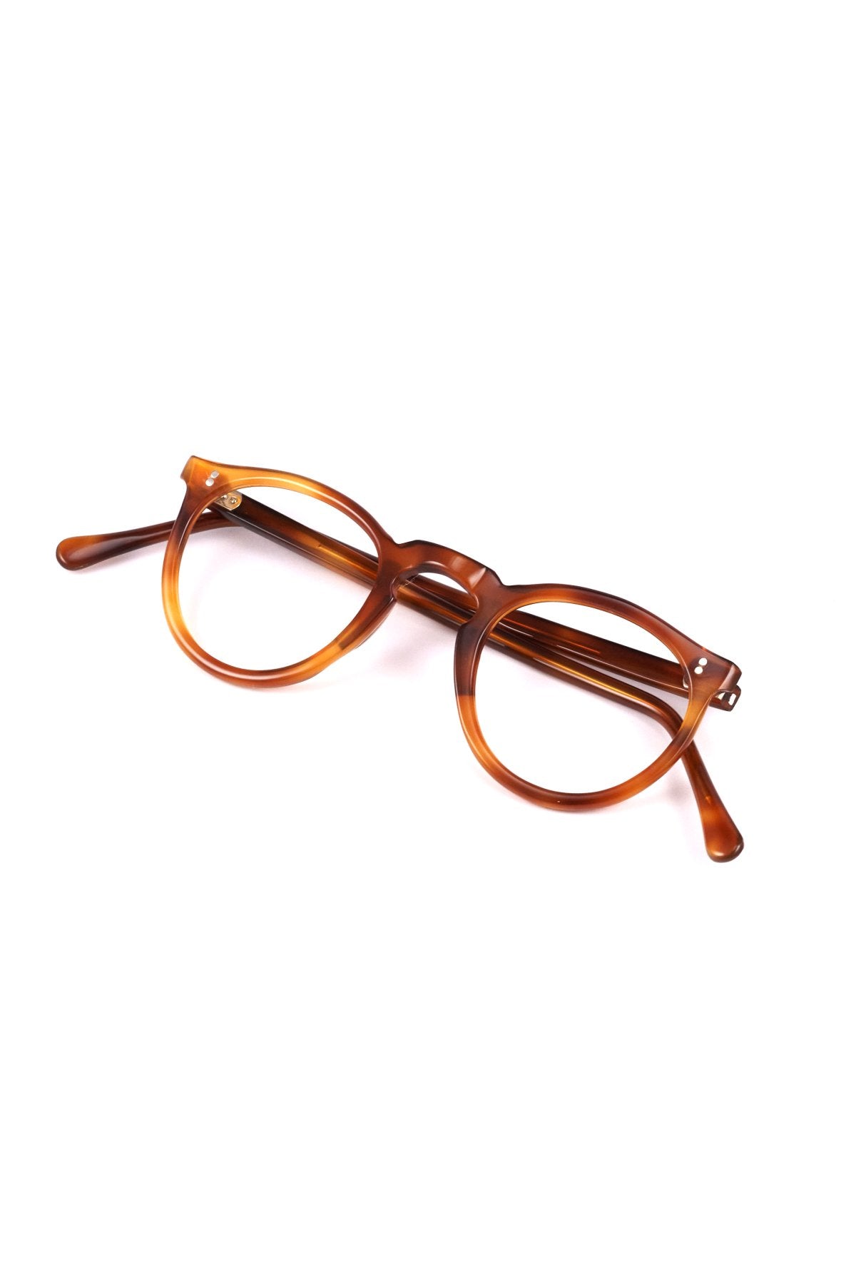 1950s - FRANCE VINTAGE EYEGLASS PANTO HONEY AMBER - OPT-924