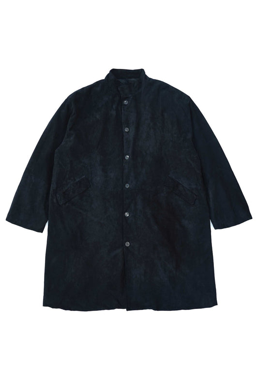 Bergfabel - OVERSIZE COAT - SUEDE - NAVY