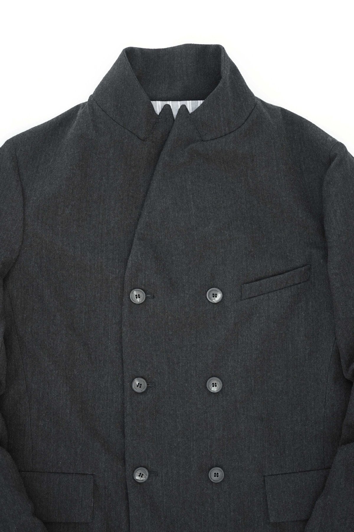 Bergfabel - DOUBLE BREASTED JACKET - CHACOAL HERRINGBONE