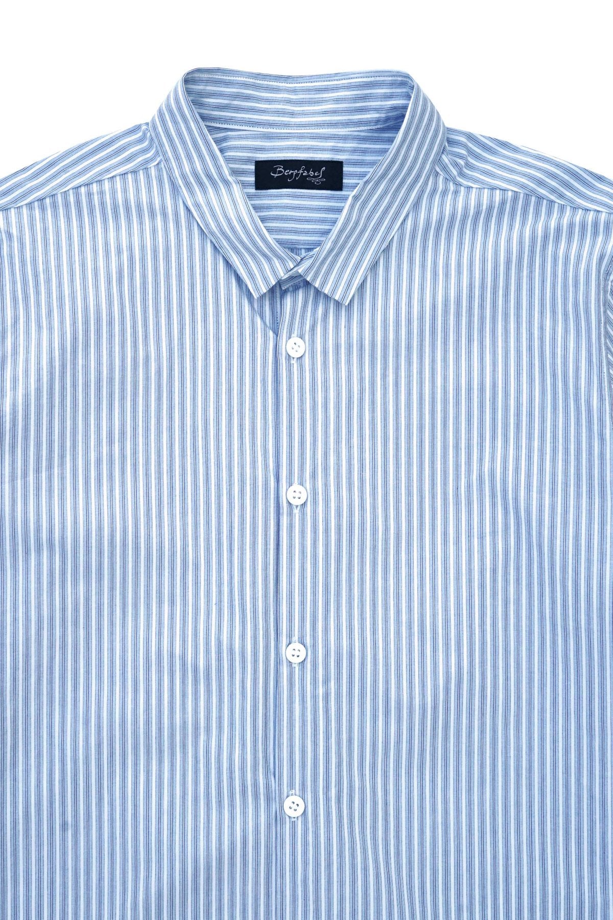 Bergfabel - LARGE SHORT TYROL SHIRT - BLUE STRIPE