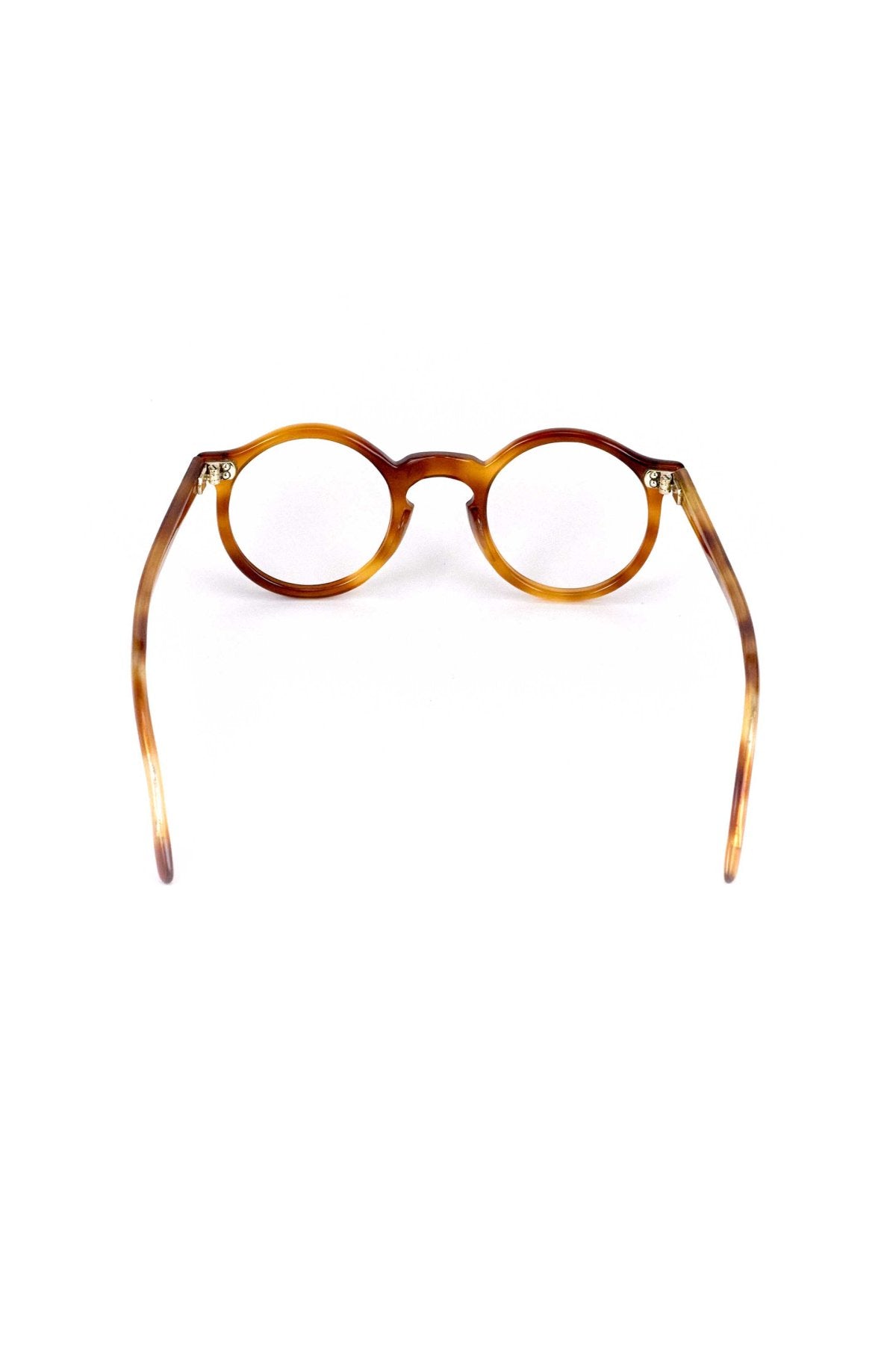 1940s - FRANCE VINTAGE EYEGLASS ROUND HONEY AMBER - OPT-929