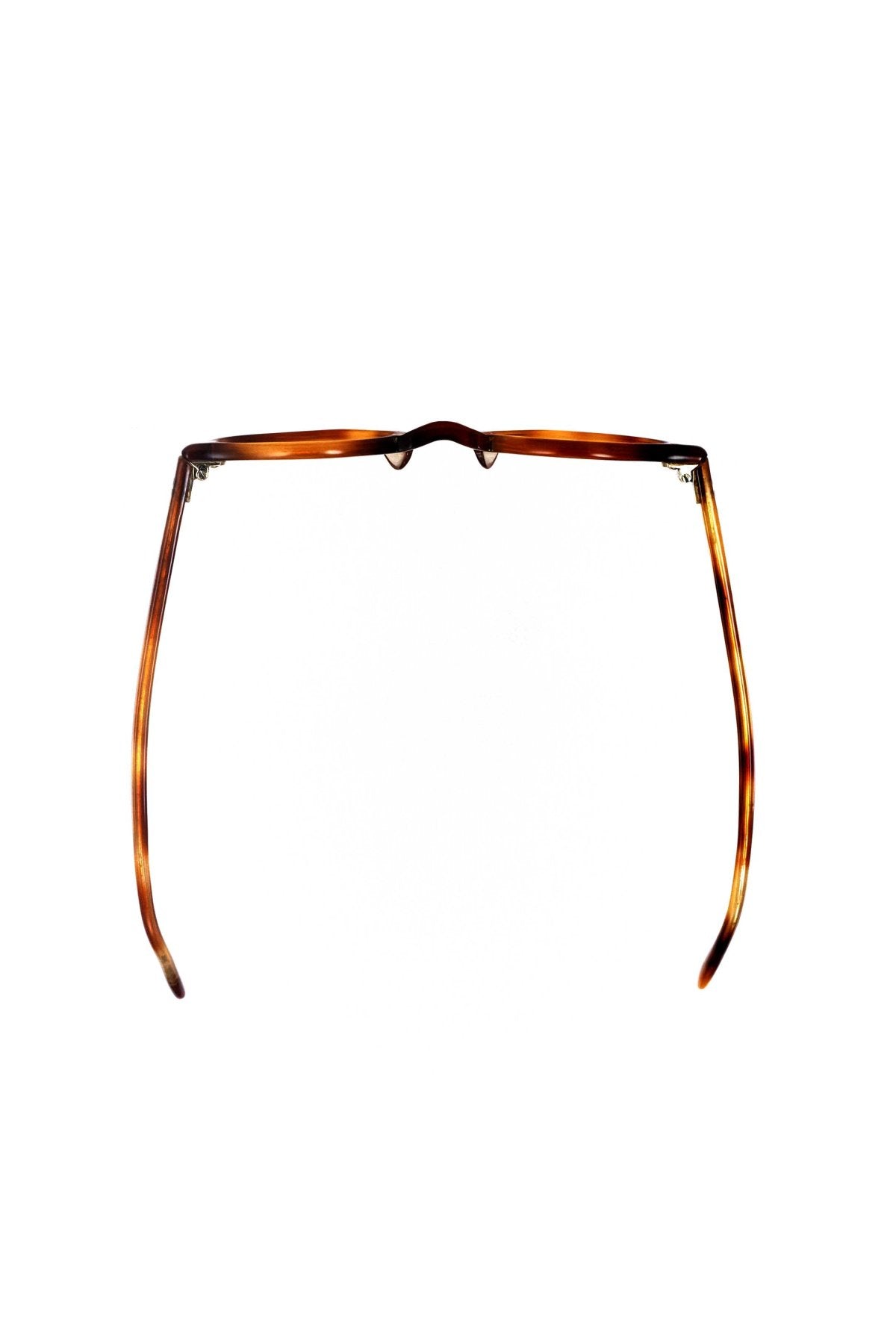 1940s - FRANCE VINTAGE EYEGLASS ROUND HONEY AMBER - OPT-929