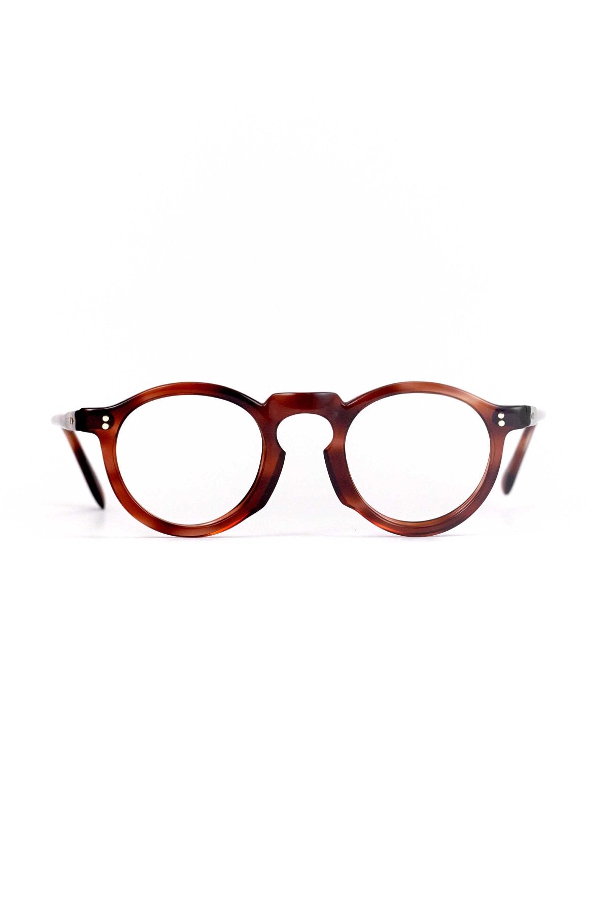 1950s - FRANCE VINTAGE EYEGLASS PANTO HONEY AMBER - OPT-931