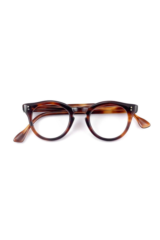 1950s - FRANCE VINTAGE EYEGLASS PANTO DEMI AMBER - OPT-932