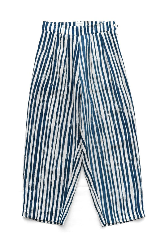 humoresque - wide pants - stripe - indigo