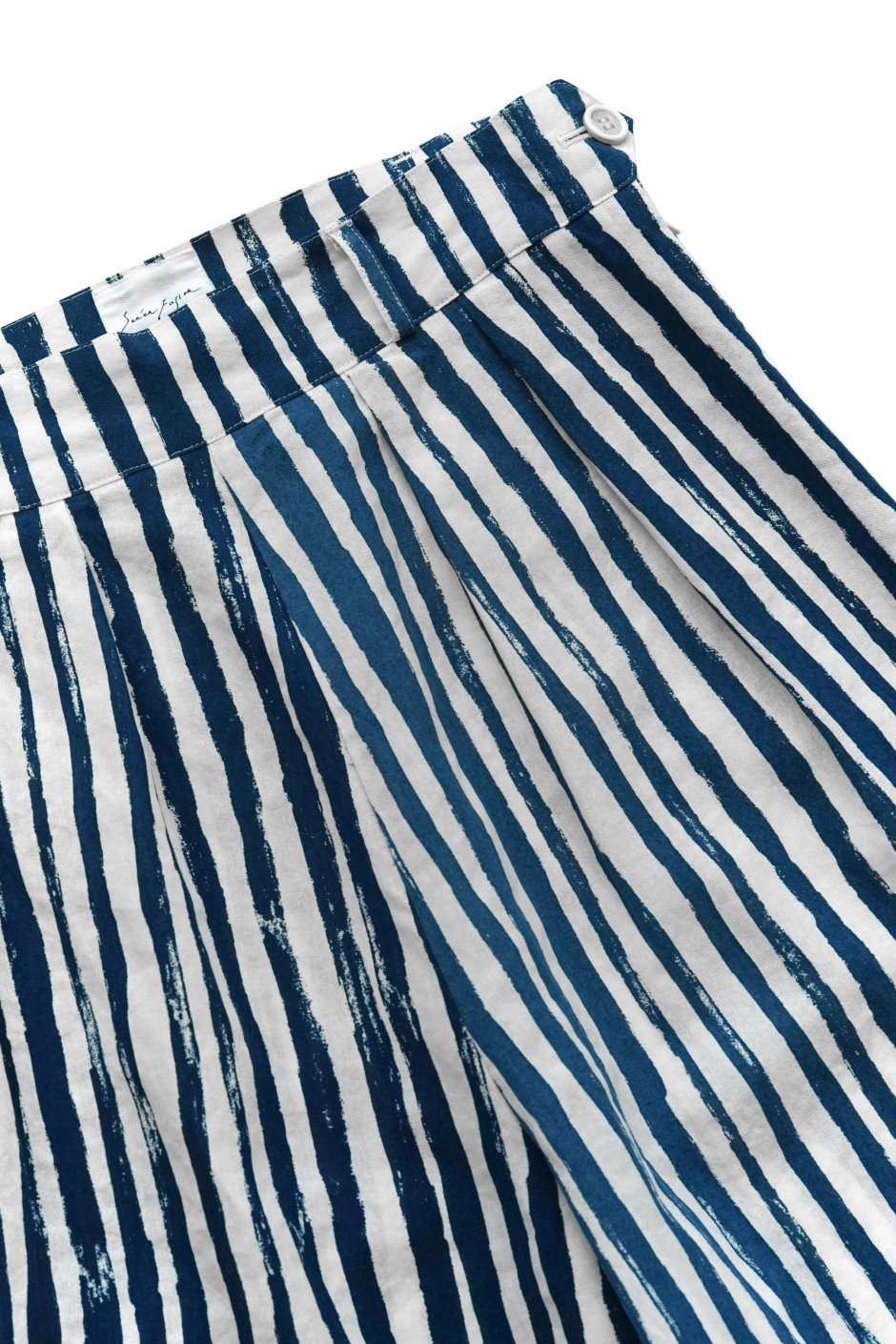 humoresque - wide pants - stripe - indigo