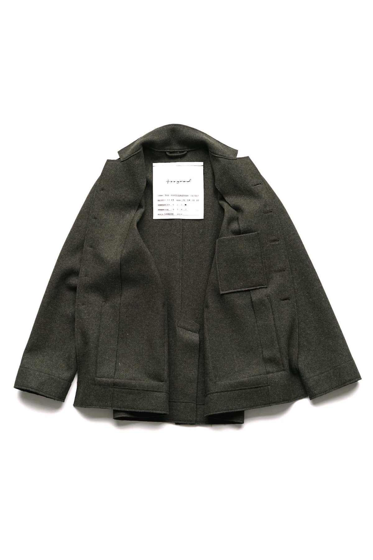 toogood - THE PHOTOGRAPHER JACKET - WOOl FELT - FIR