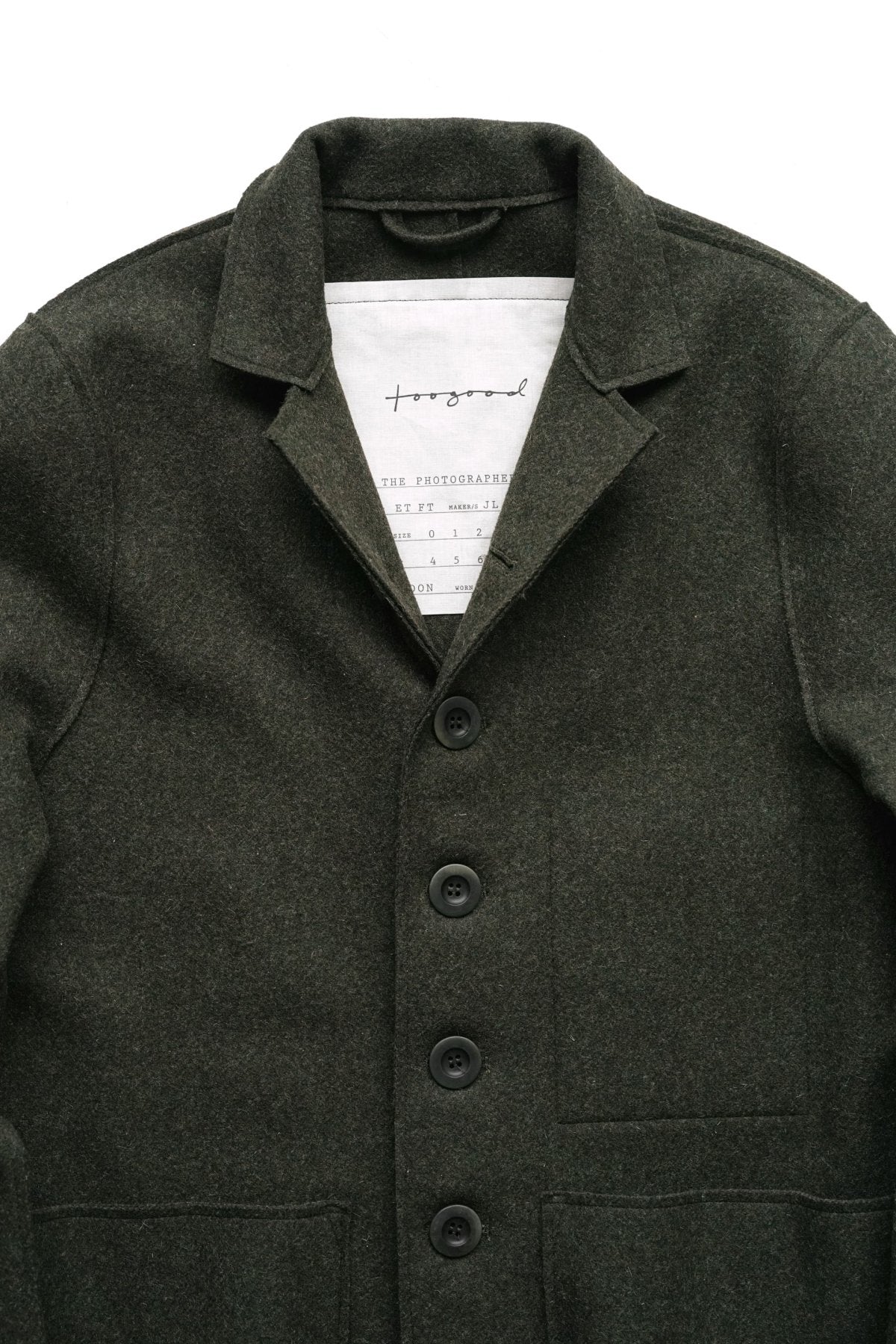 toogood - THE PHOTOGRAPHER JACKET - WOOl FELT - FIR