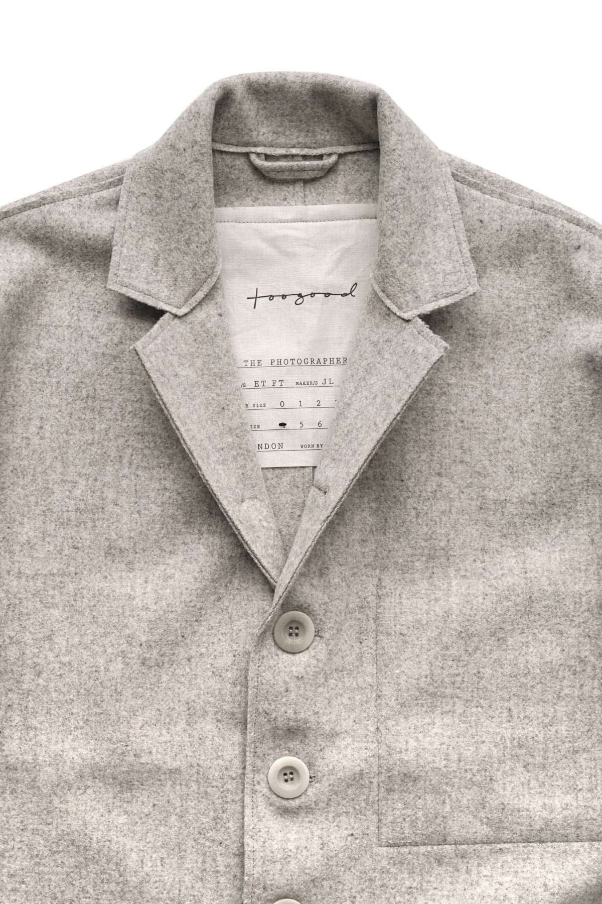 toogood - THE PHOTOGRAPHER JACKET - WOOl FELT - STONE