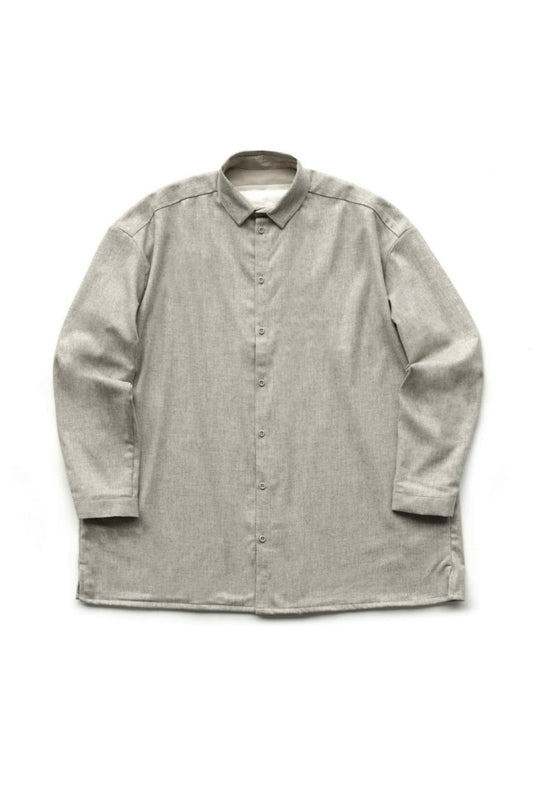 toogood - THE DRAUGHTSMAN SHIRT - WOOL CASHMERE FLANNEL - STONE