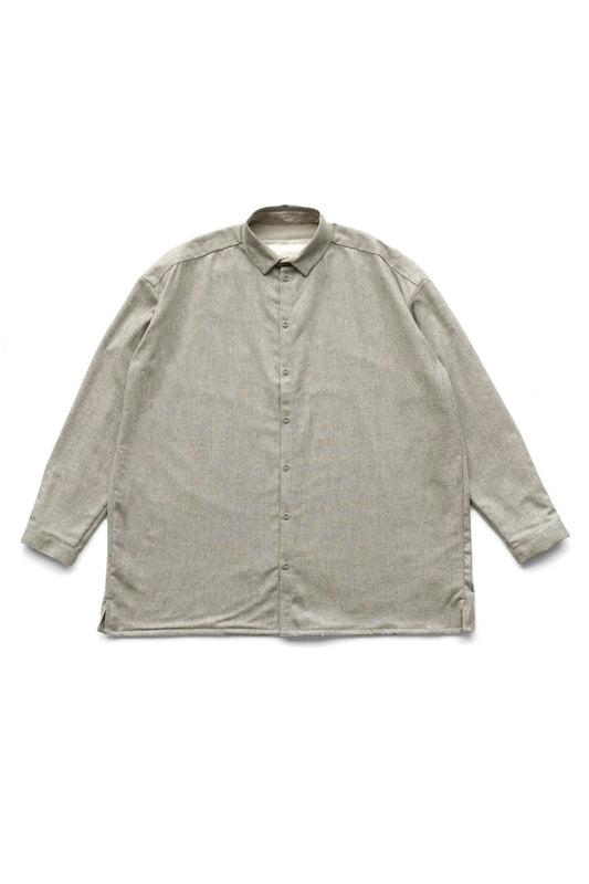 toogood - THE DRAUGHTSMAN SHIRT - WOOL CASHMERE FLANNEL - STONE