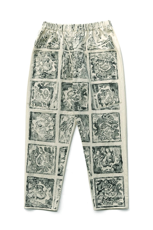 toogood ★★★ - EXCLUSIVE THE PERFUMER TROUSER - HAND PAINTED TILE - RAW/FIR