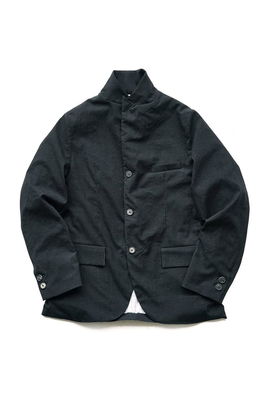 Bergfabel - LONG FARMER JACKET - NAVY STRIPE