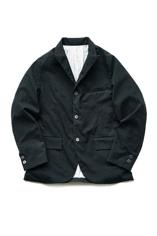 Bergfabel - LONG FARMER JACKET - NAVY STRIPE