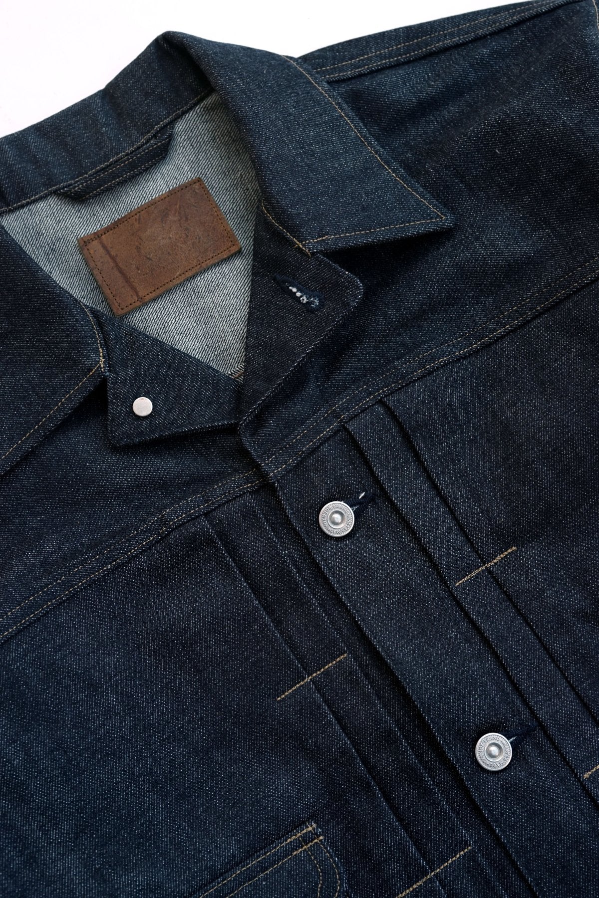 OLD JOE - OPEN COLLAR RANCH JACKET - INDIGO