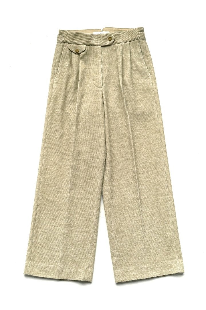 WRYHT - KNOTTED BUCK PLEATED TROUSER - DUNE