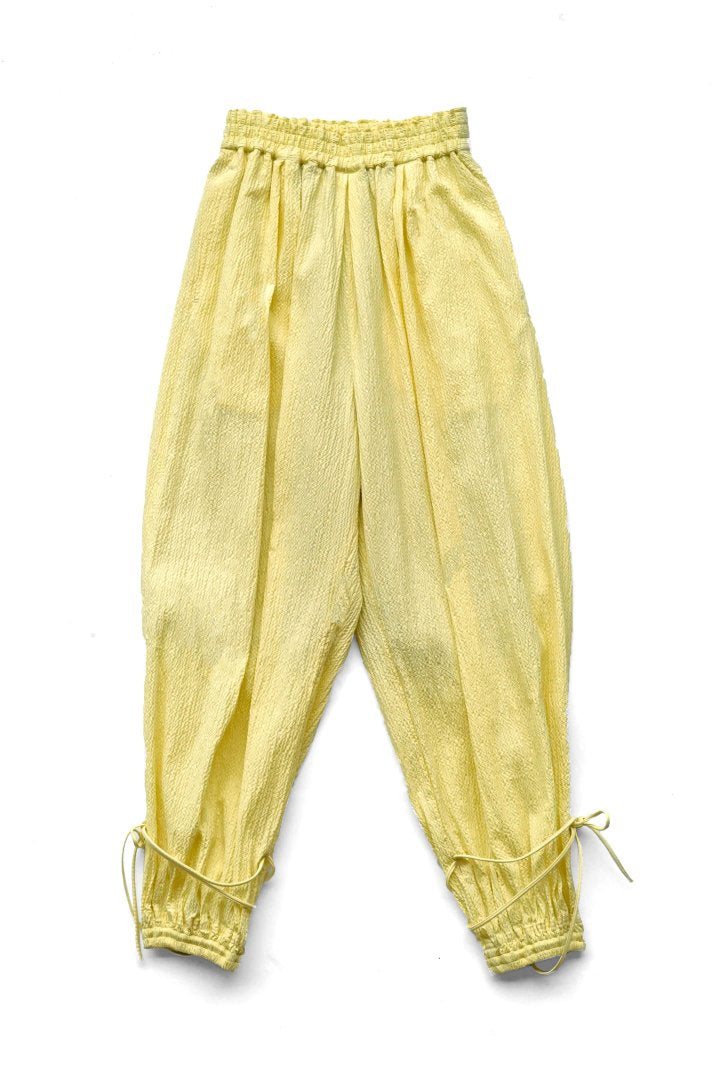 WRYHT- GATHERED WAIST FOLK TROUSER - CITRINE