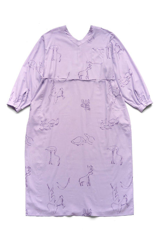 WRYHT - SLIT NECK PAJAMA DRESS - HYDRANGEA