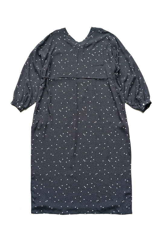 WRYHT ★★★ - SLIT NECK PAJAMA DRESS - NOCTURNE