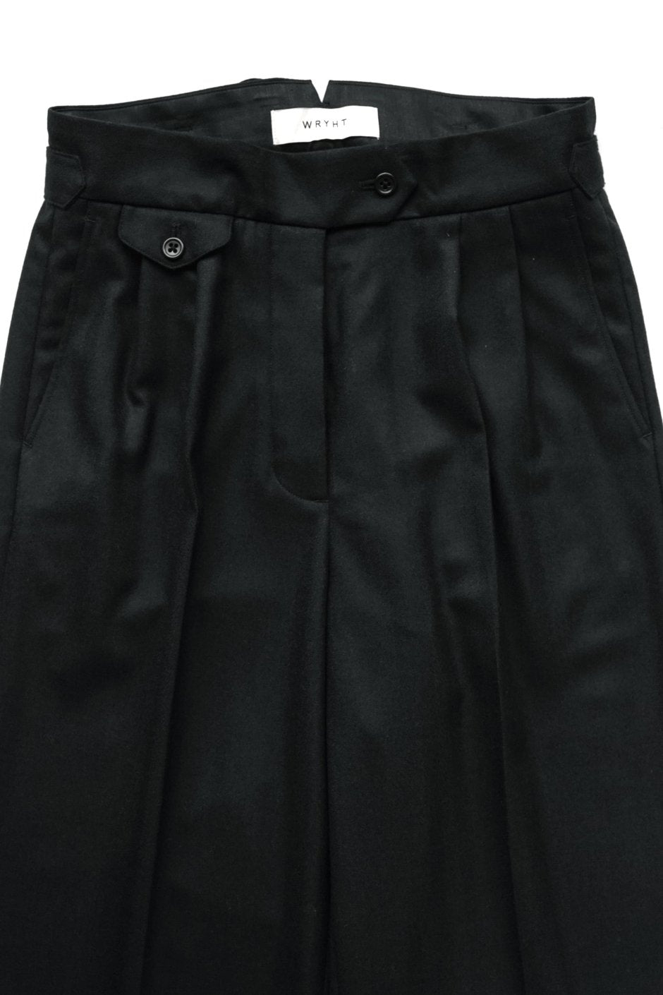 WRYHT ★★★ - EXCLUSIVE KNOTTED BUCK PLEATED TROUSER - NOCTURNE