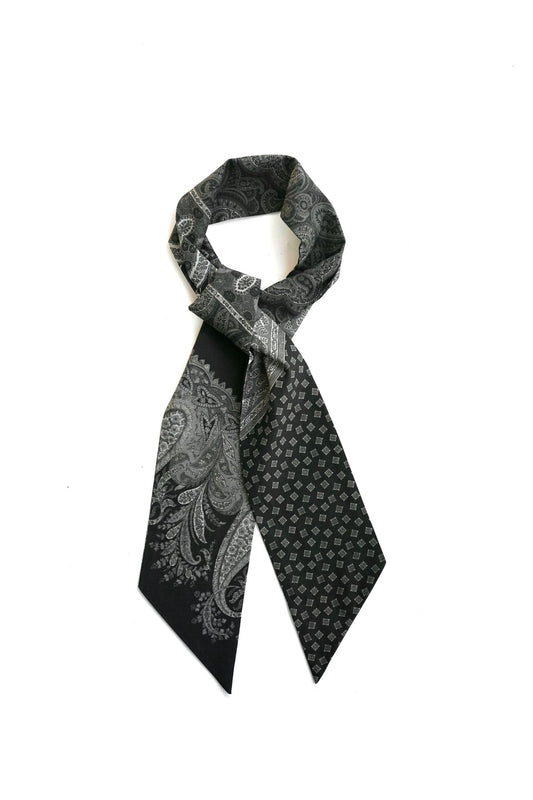 OLD JOE - CRAZY PAISLEY SCARF TIE - GRAPHITE