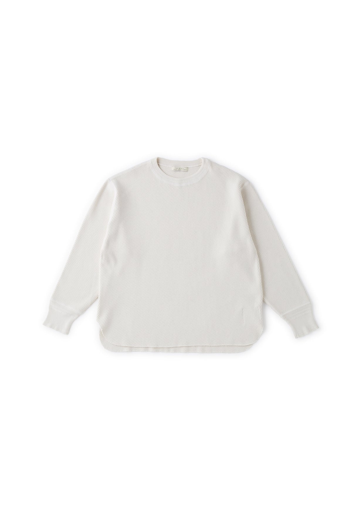 OLD JOE - HEAVY HONEYCOMB WUFFLE CREW-NECK - BONE