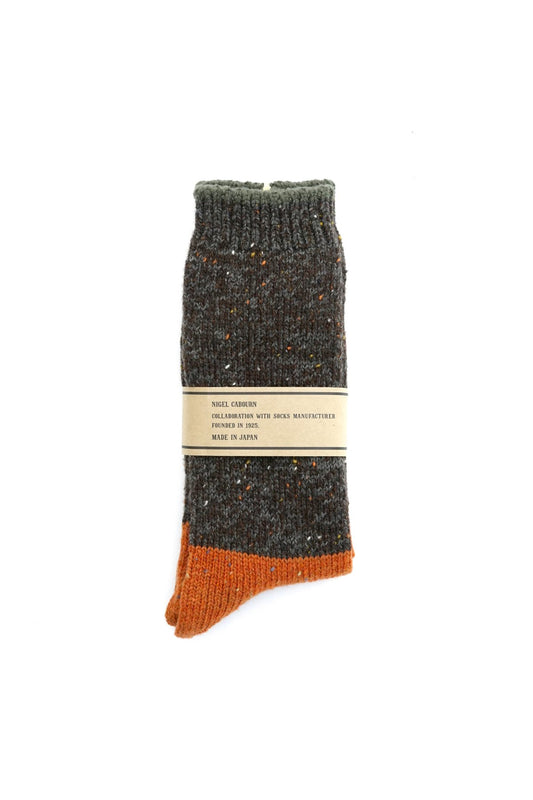 ◯ Nigel Cabourn - COLLAR NEP SOCKS - BROWN