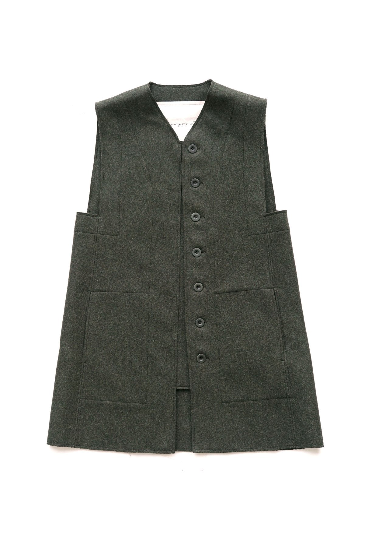 toogood - THE RESTORER WAISTCOAT - WOOl FELT - FIR