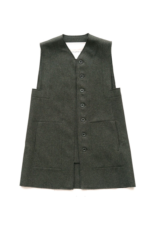 toogood - THE RESTORER WAISTCOAT - WOOl FELT - FIR