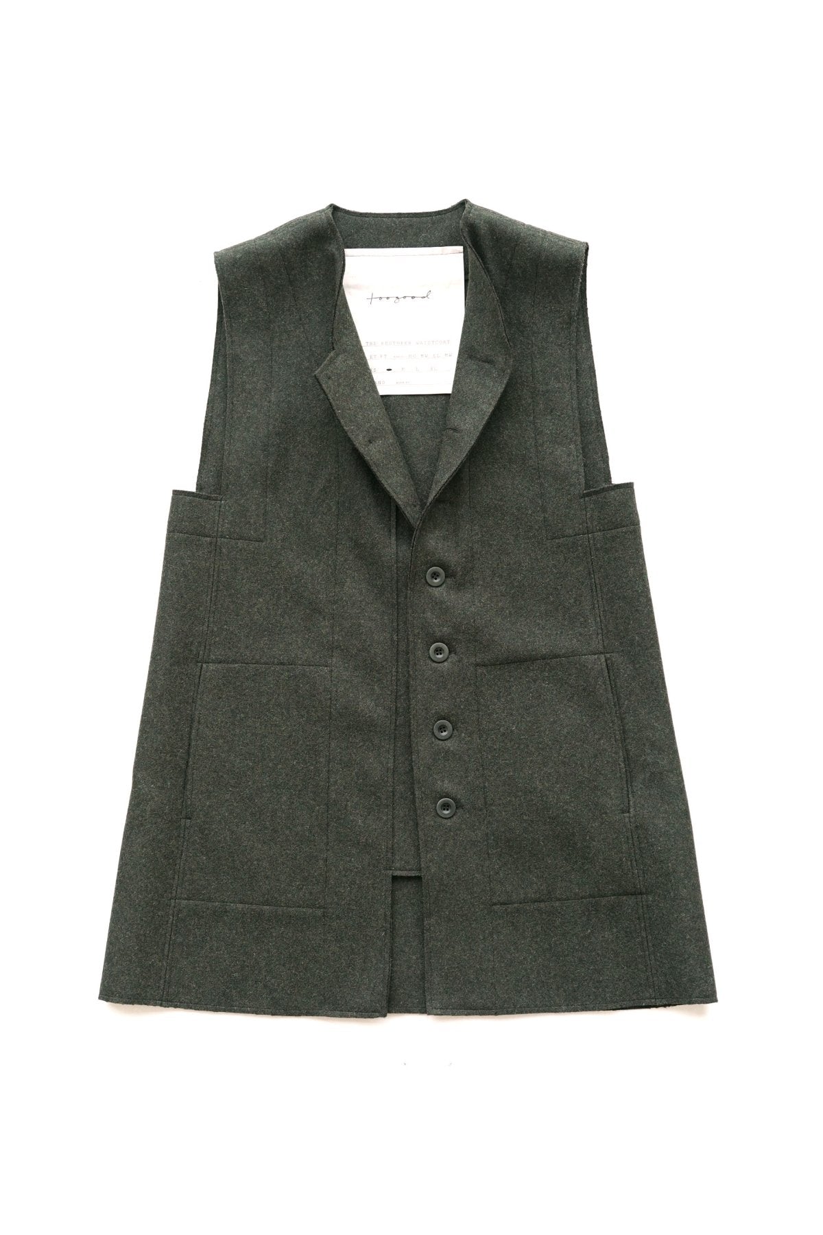 toogood - THE RESTORER WAISTCOAT - WOOl FELT - FIR