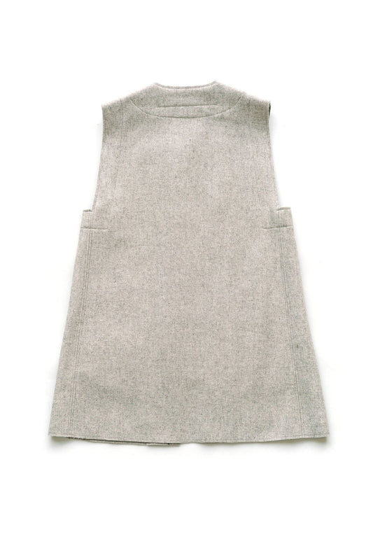 toogood - THE RESTORER WAISTCOAT - WOOl FELT - STONE