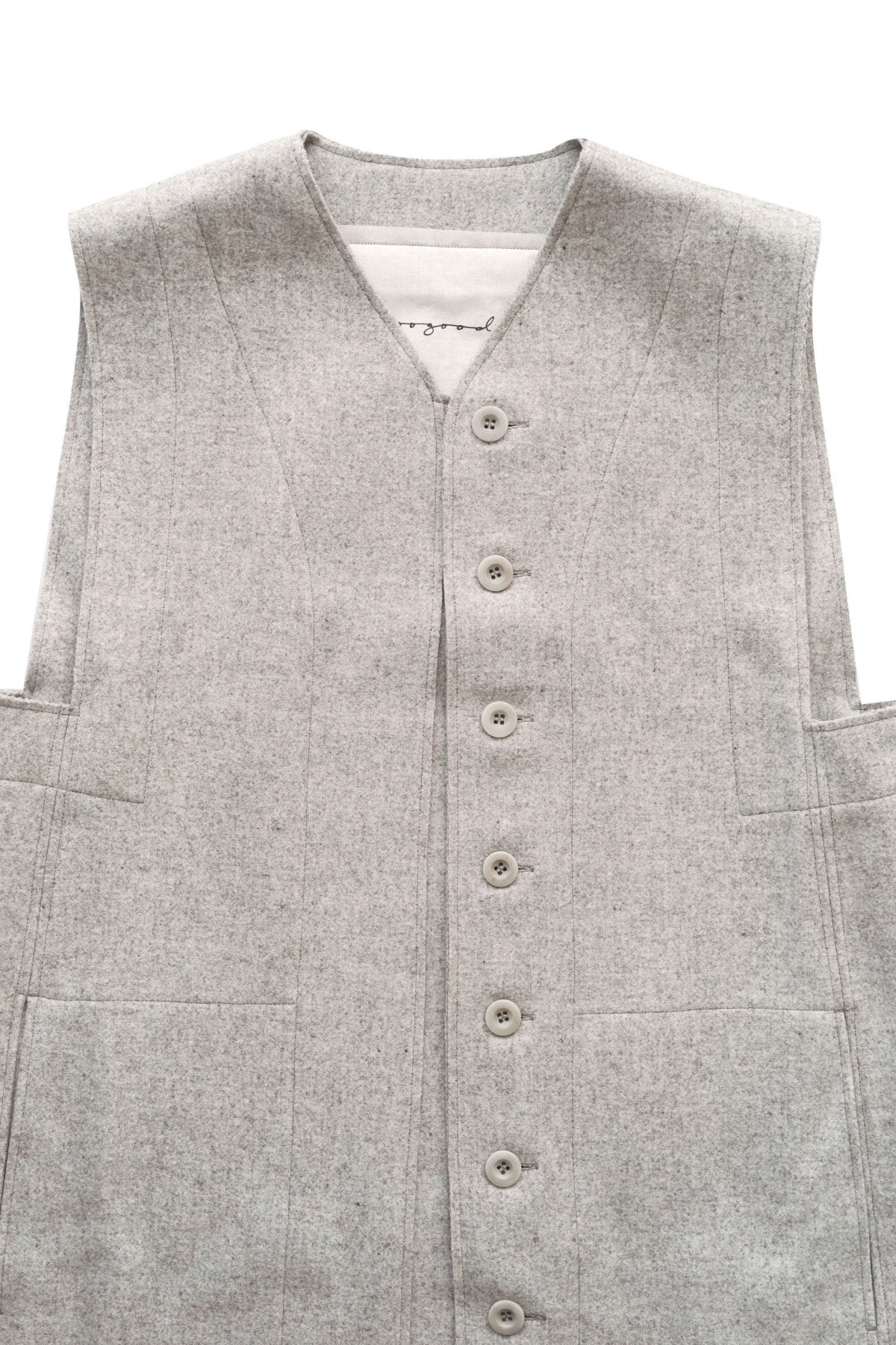 toogood - THE RESTORER WAISTCOAT - WOOl FELT - STONE