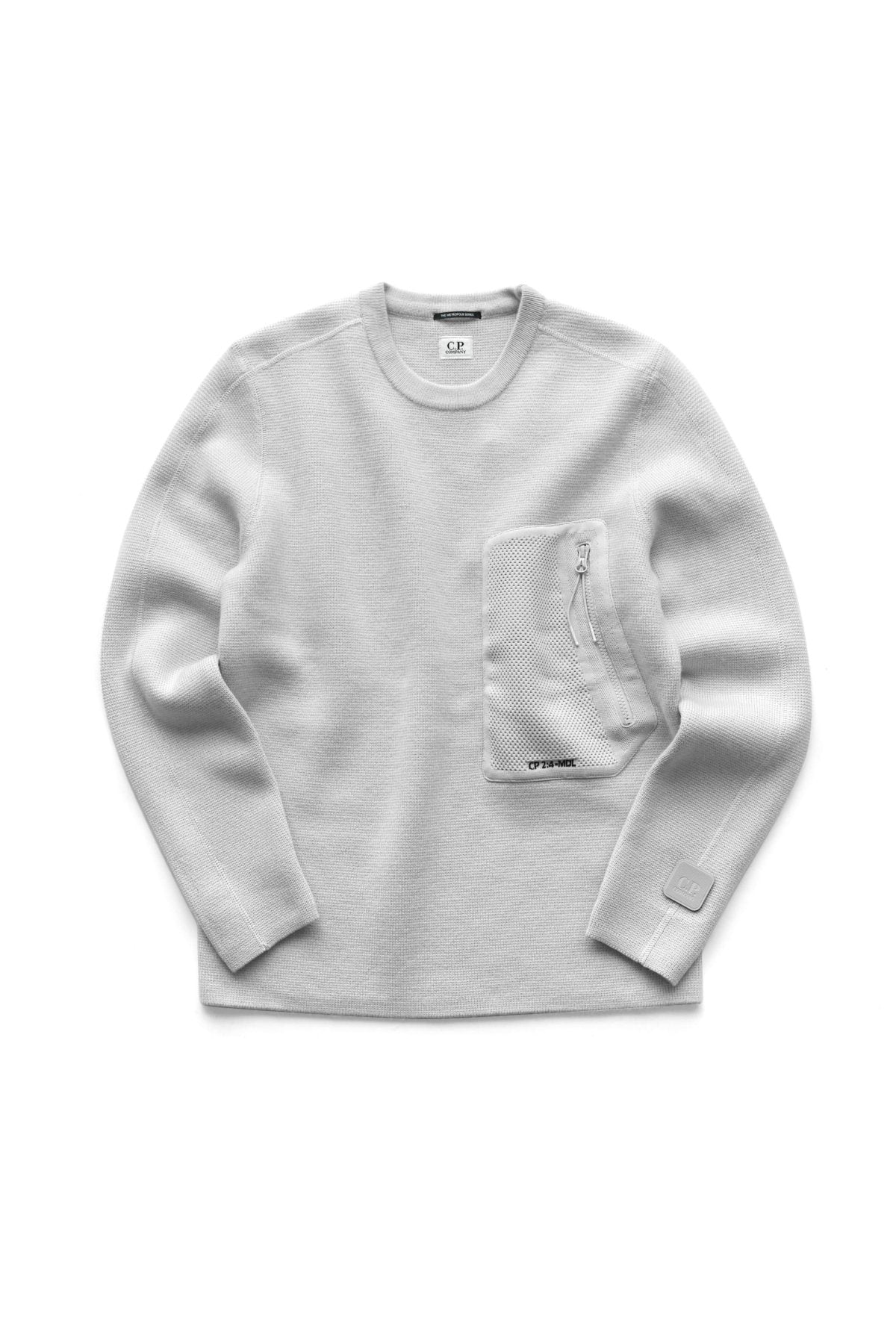 C.P. COMPANY - EXTRA FINE MERINO WOOL JUMPER - PELLICAN