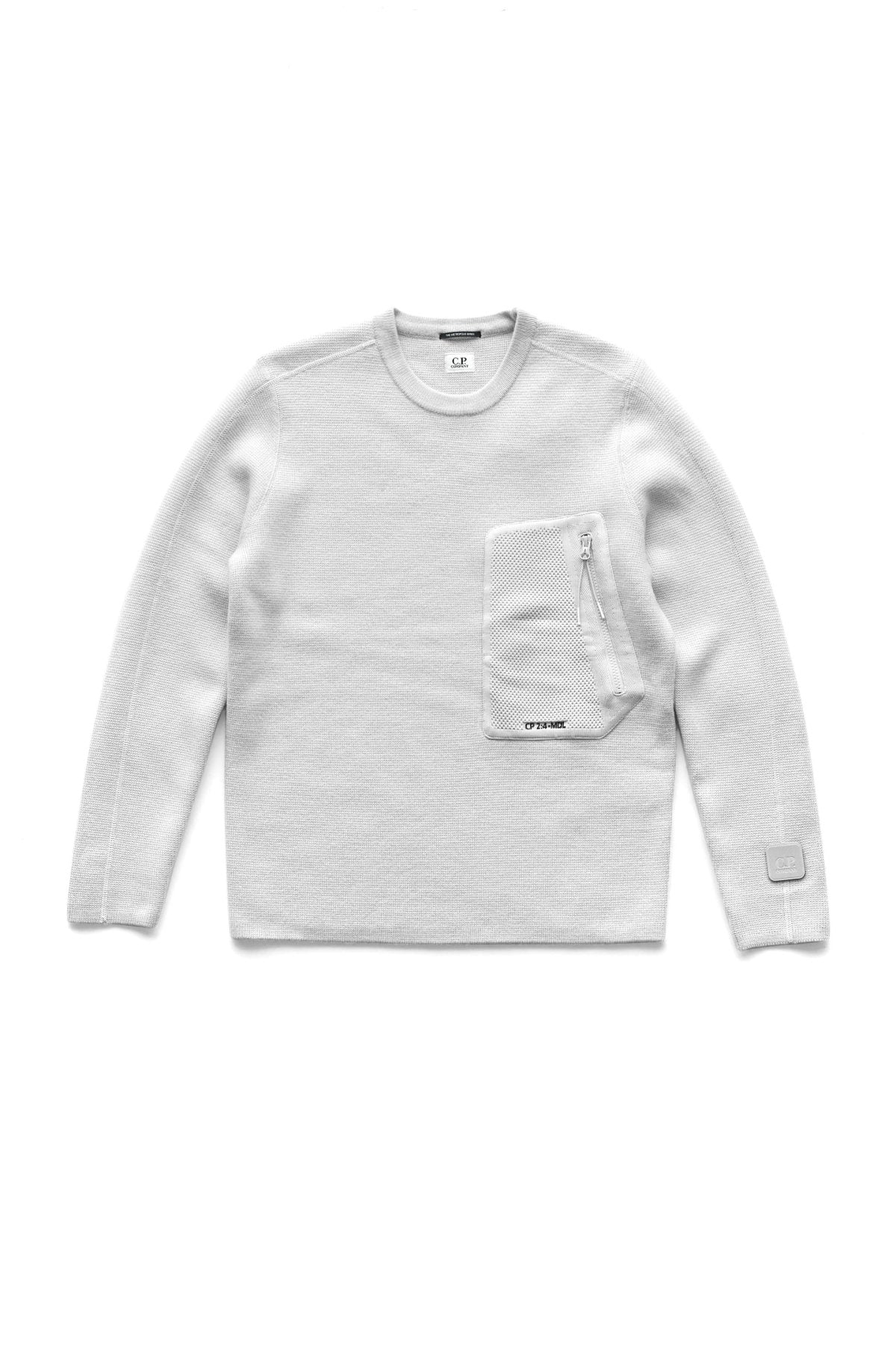 C.P. COMPANY - EXTRA FINE MERINO WOOL JUMPER - PELLICAN