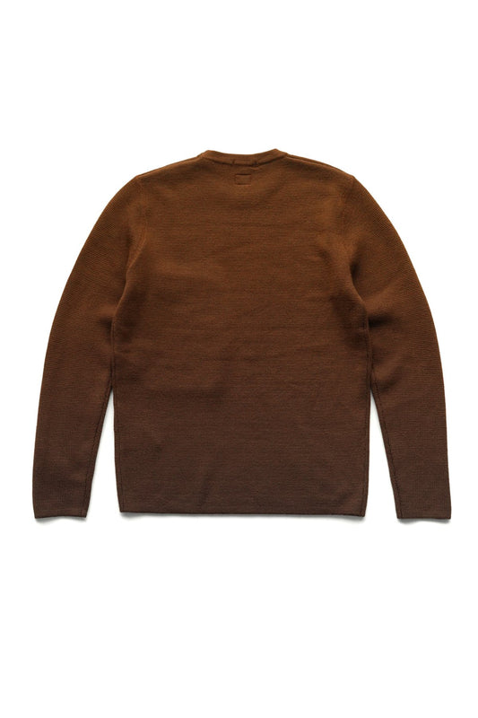 C.P. COMPANY - EXTRA FINE MERINO WOOL JUMPER - PARTRIDGE BROWN