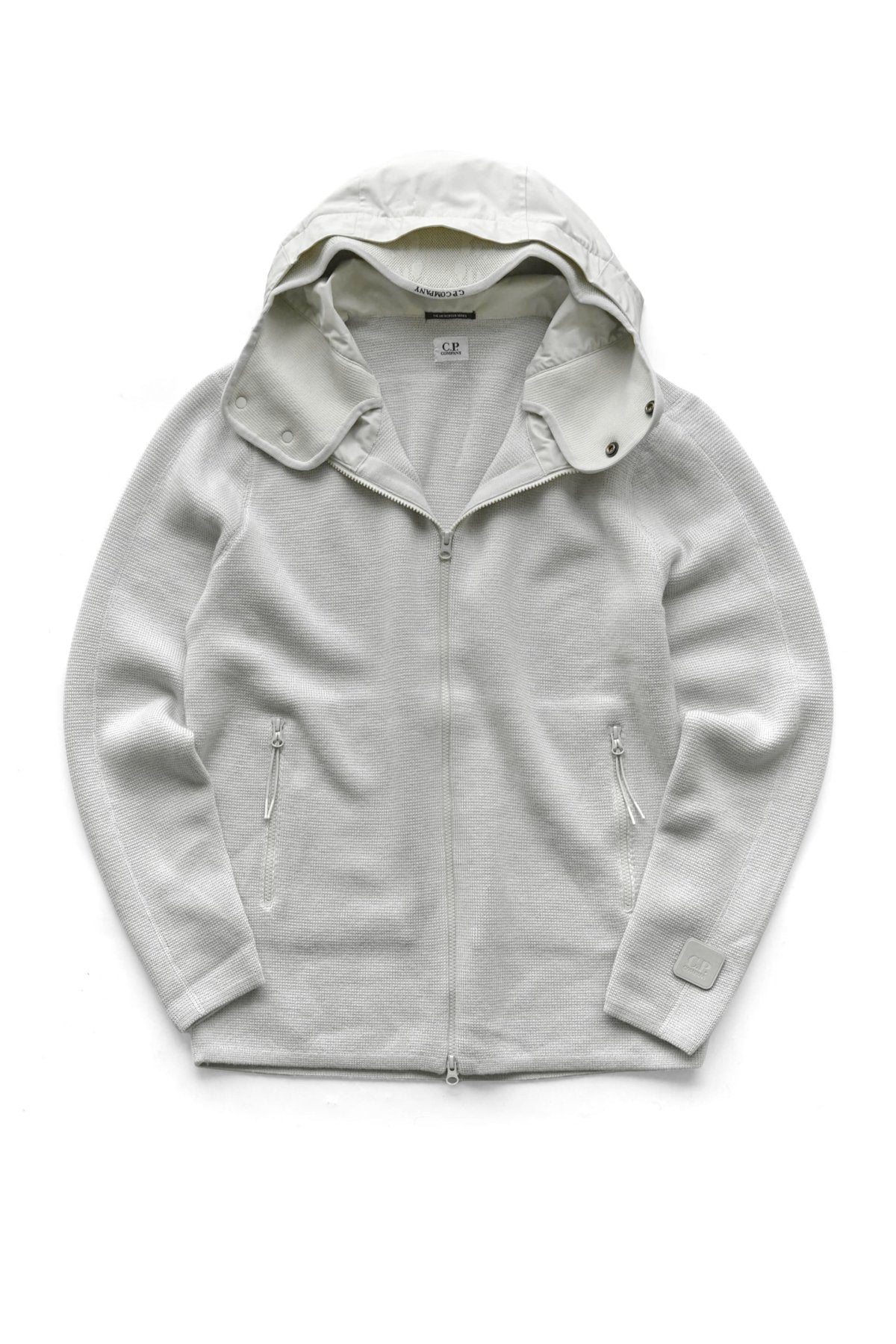 C.P. COMPANY - EXTRA FINE MERINO WOOL HOOD JUMPER - PELLICAN