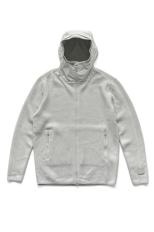 C.P. COMPANY - EXTRA FINE MERINO WOOL HOOD JUMPER - PELLICAN