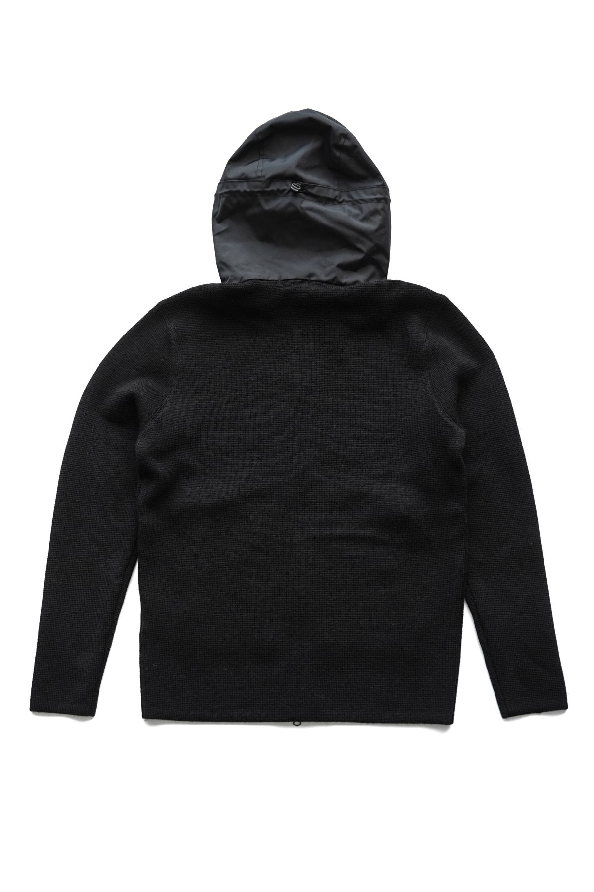 C.P. COMPANY - EXTRA FINE MERINO WOOL HOOD JUMPER - BLACK