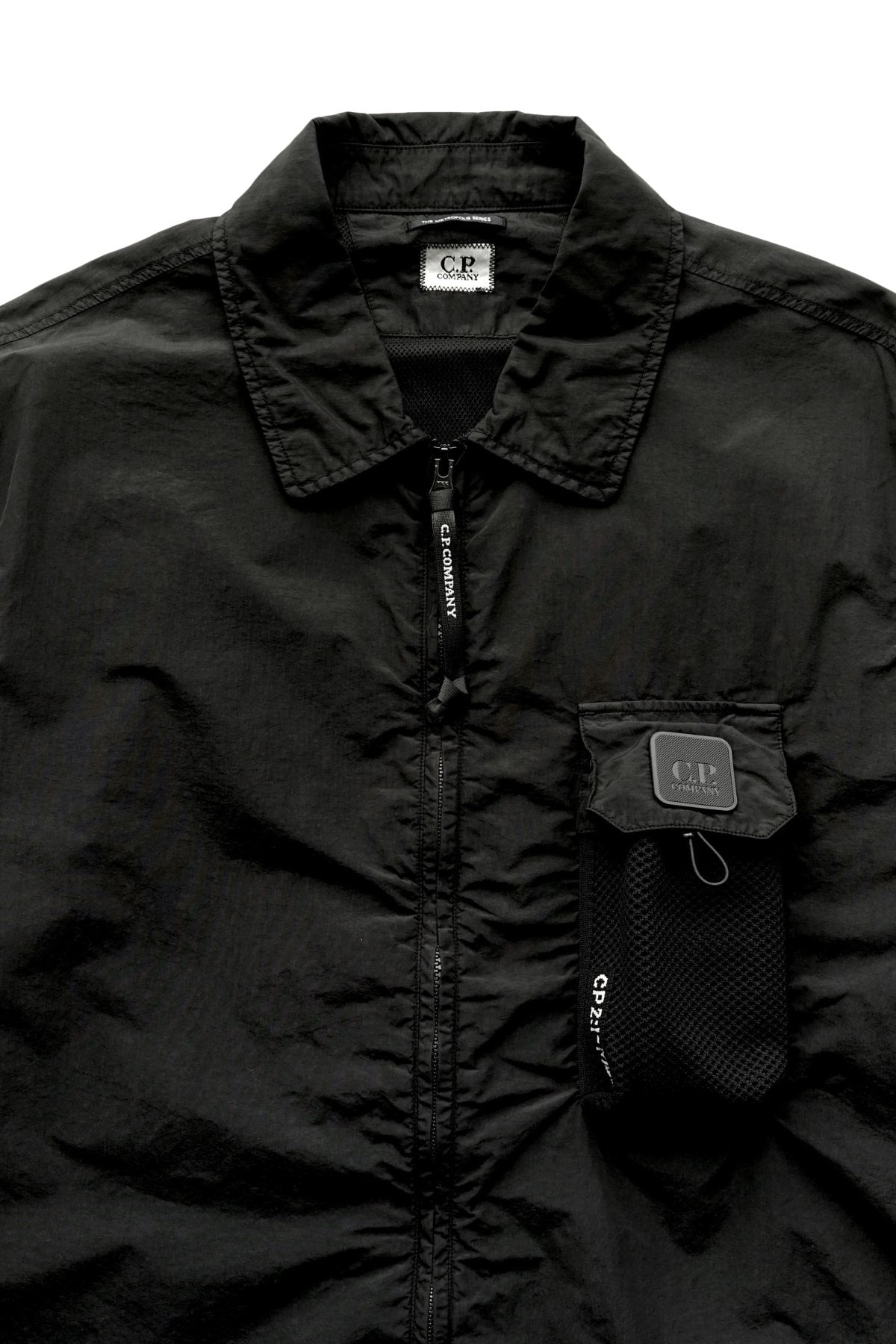 C.P. COMPANY - MICROREPS DIAMOND PEACH SHIRT - BLACK