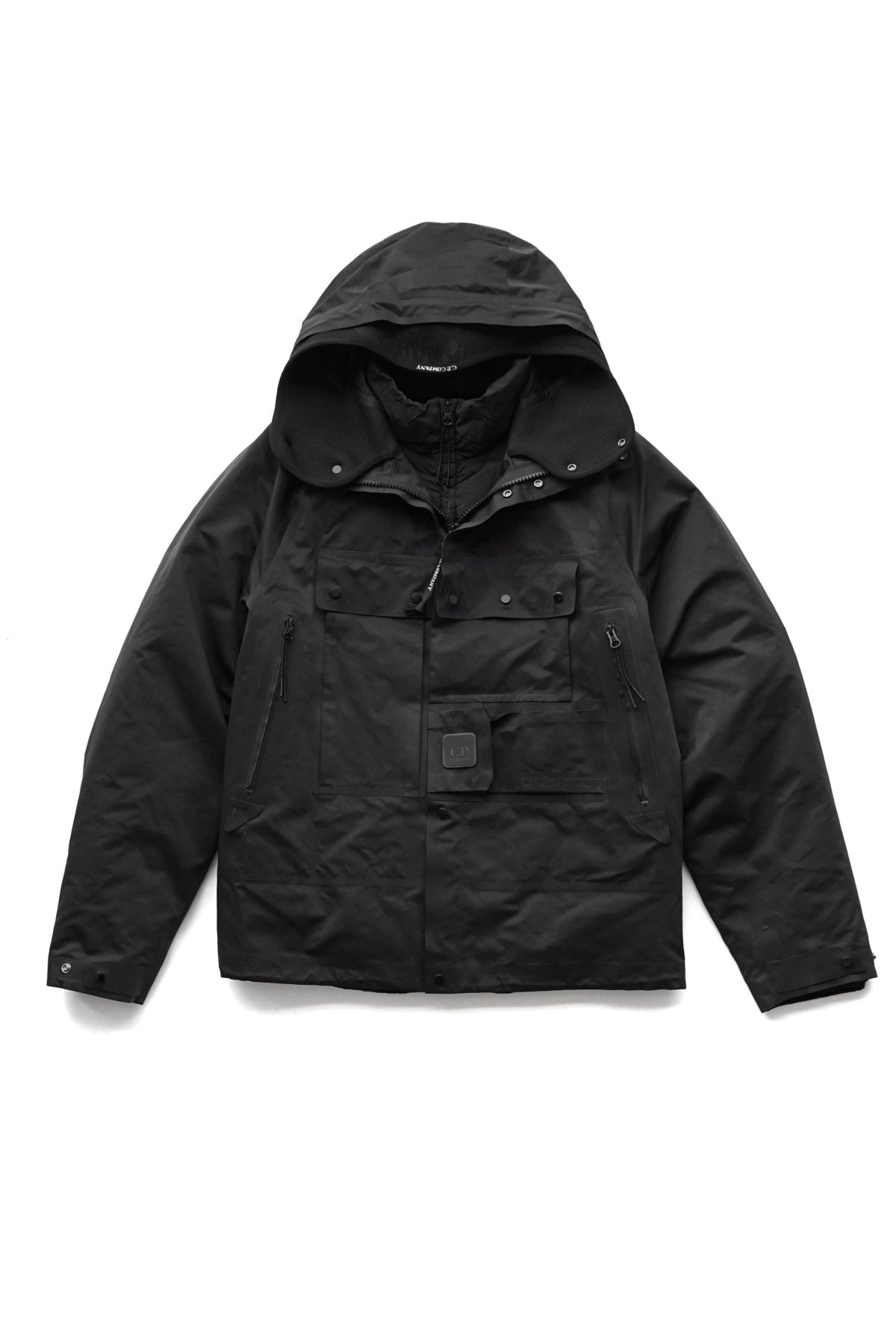 C.P. COMPANY - A.A.C. HOODED DOWN JACKET - BLACK