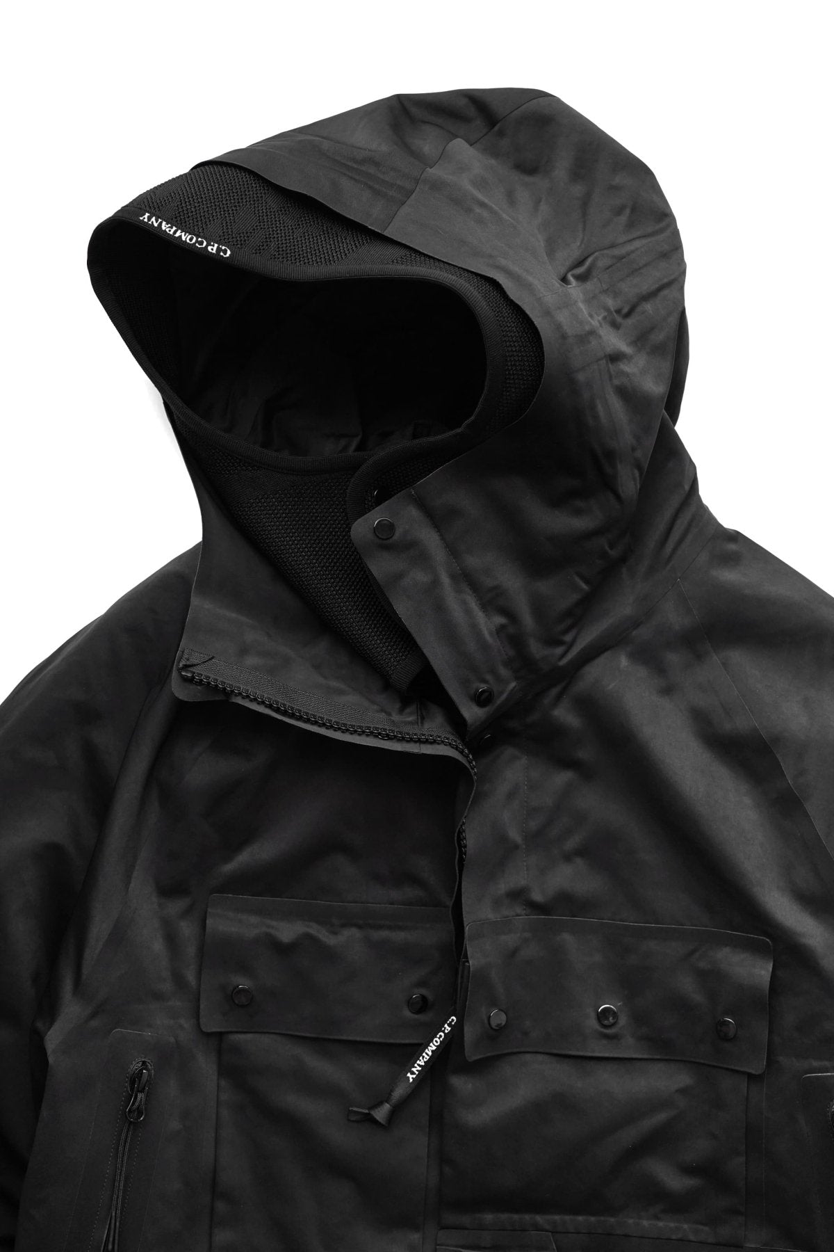 C.P. COMPANY - A.A.C. HOODED DOWN JACKET - BLACK