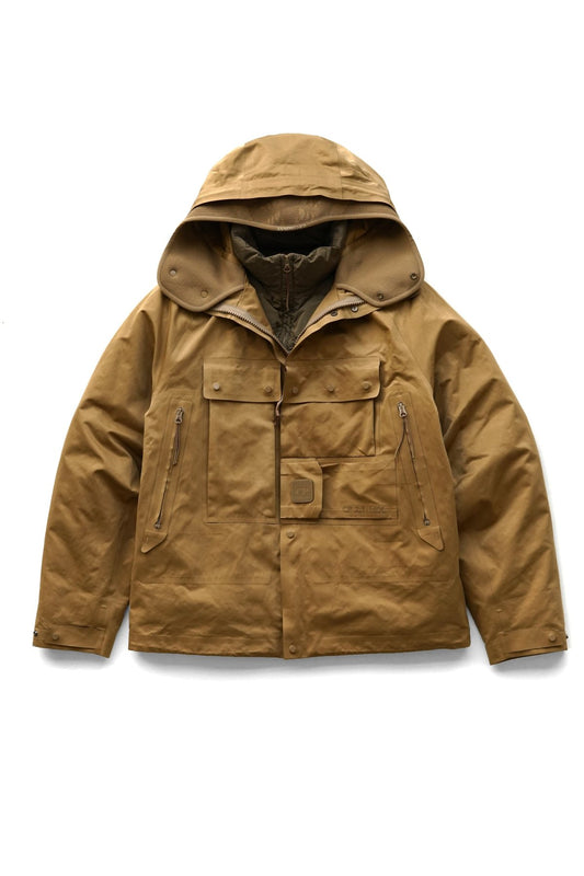 C.P. COMPANY - A.A.C. HOODED DOWN JACKET - CUMIN