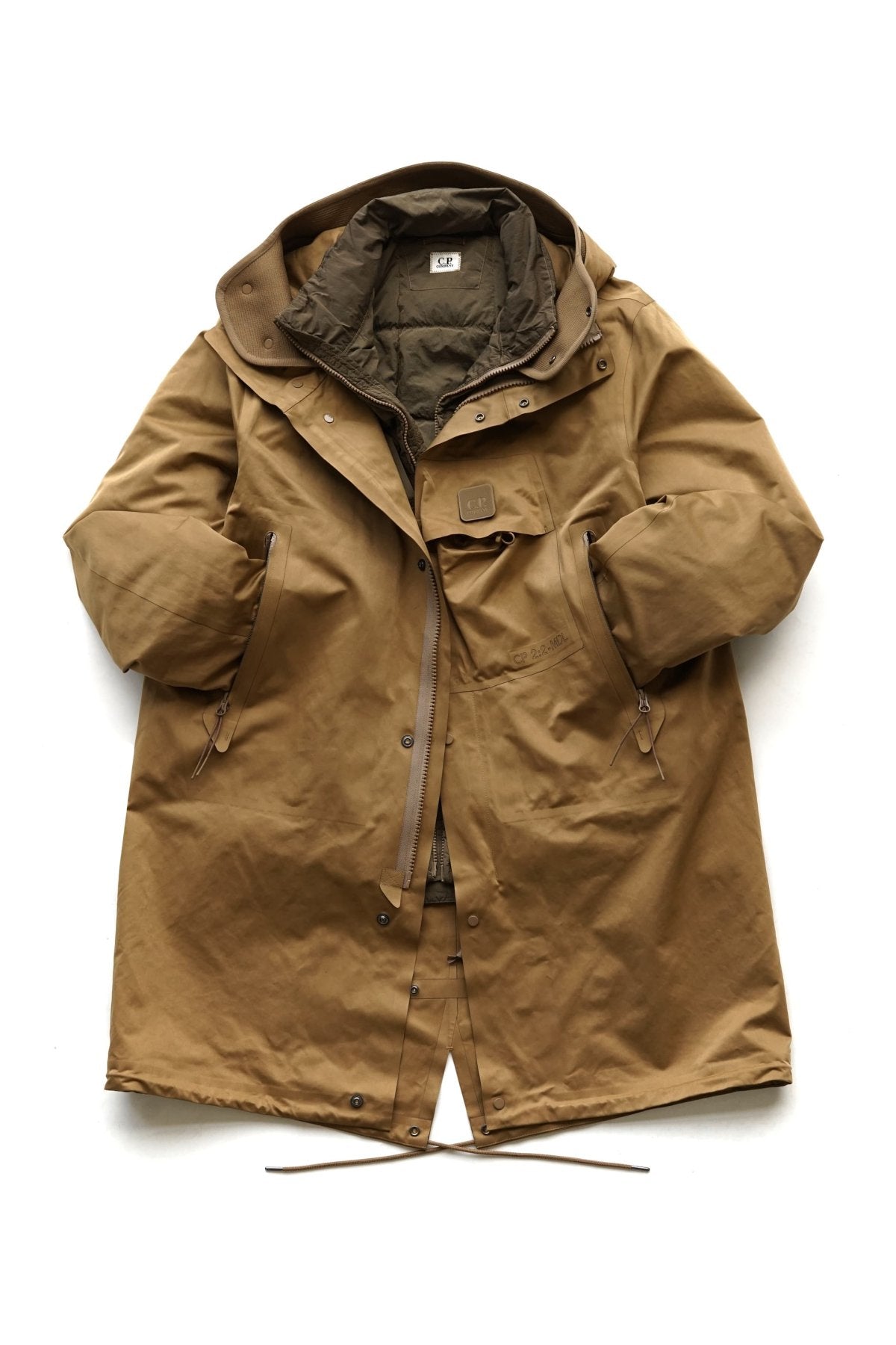 C.P. COMPANY - A.A.C. DOWN FISHTAIL PARKA - CUMIN